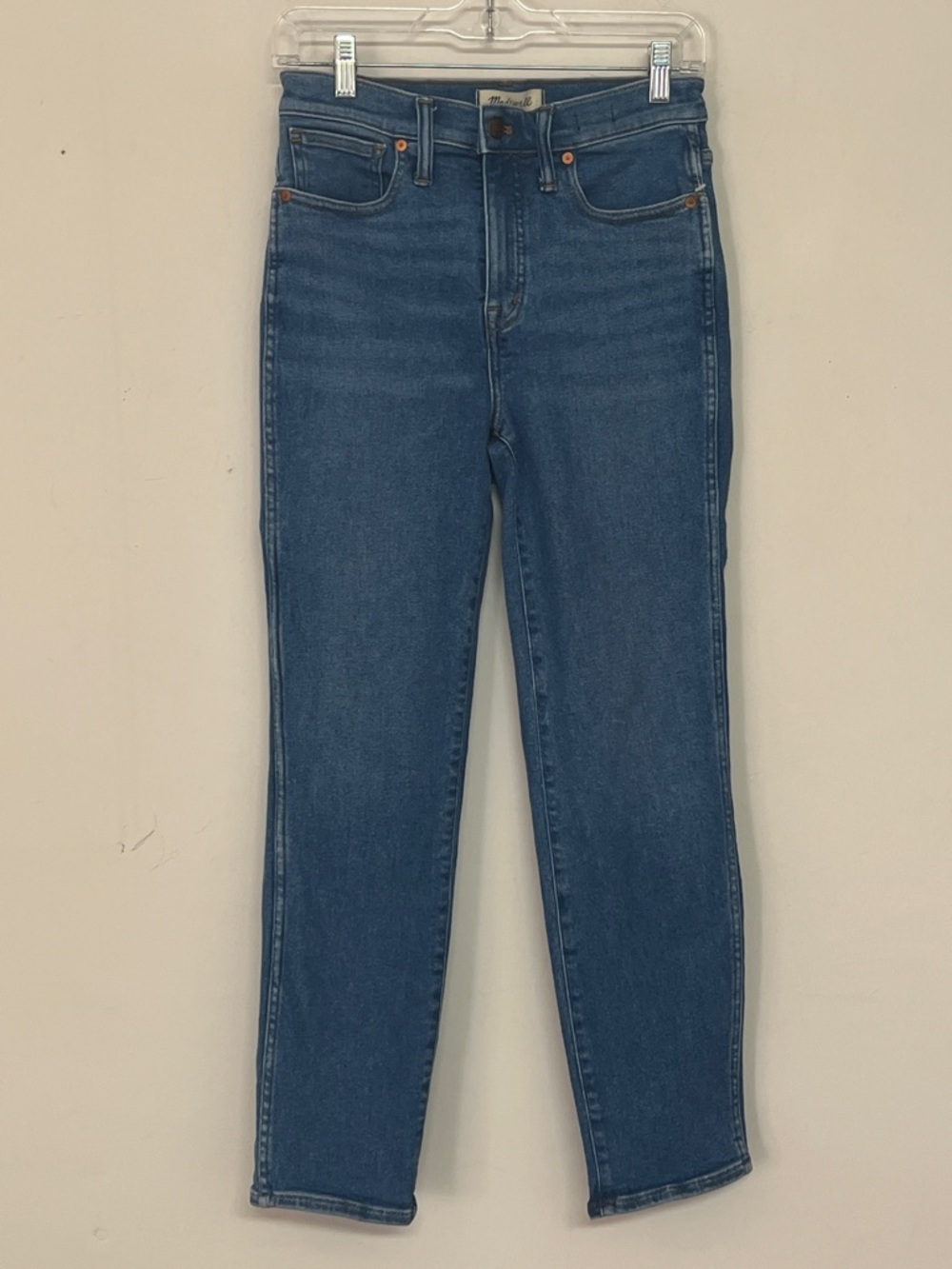 🌞 Madewell Stovepipe High-Rise Slim ankle Jeans Medium Blue chic women size 26